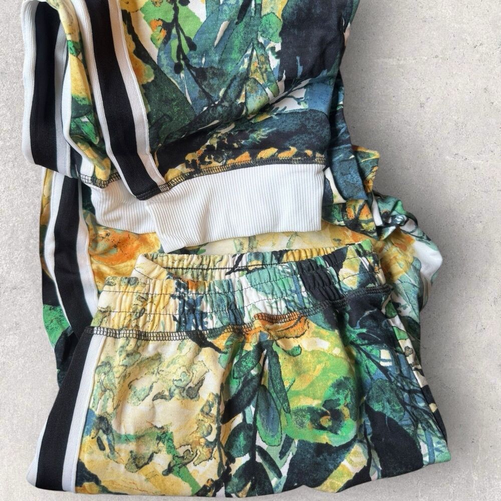 Lularoe 3XL Jax Jogger In Yellow Green And White Floral Print NWT